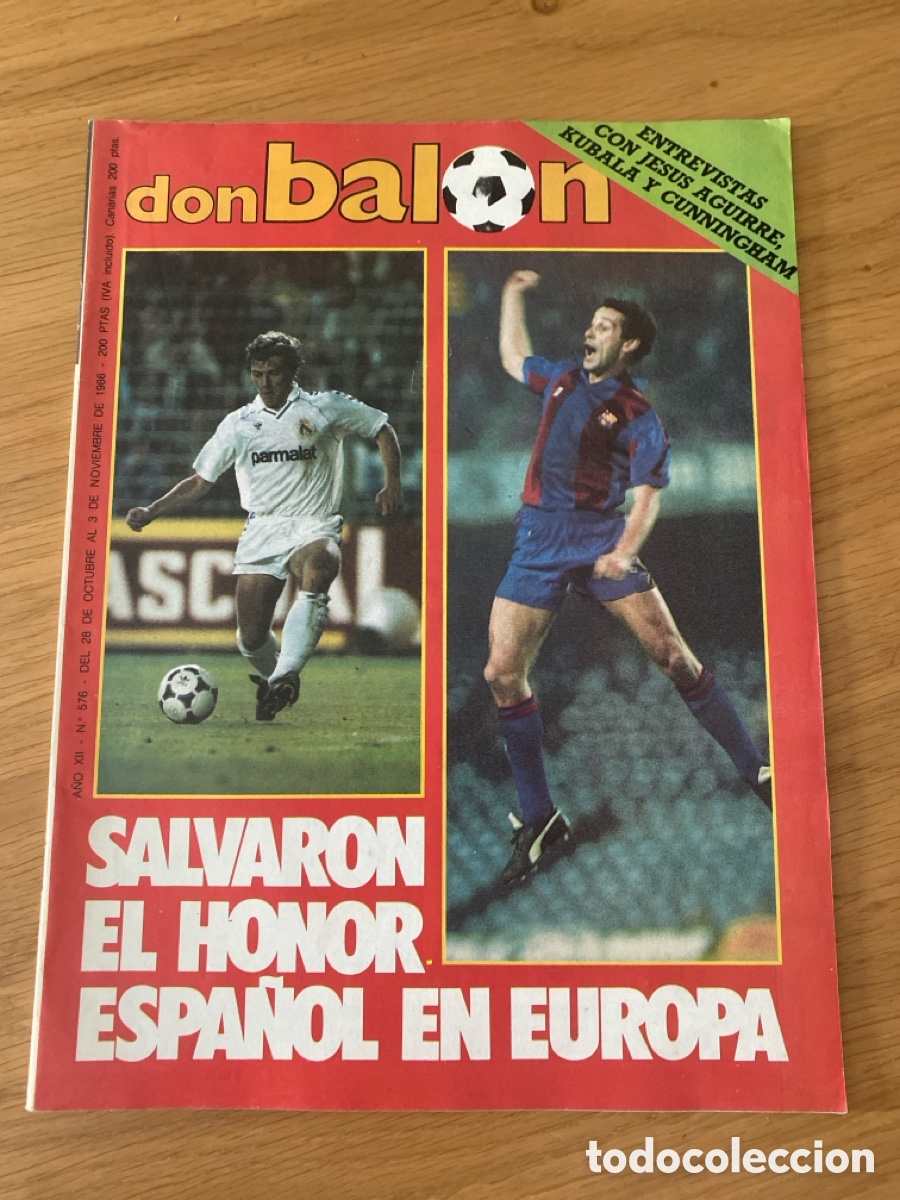 Coleccionismo deportivo: Don bal&oacute;n 576 - Osasuna - Espanyol - Copas Europeas - Athletic - Atl&eacute;tico - Rayo - Euro 88 - Murcia