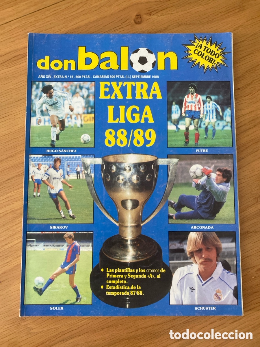 Coleccionismo deportivo: Extra liga f&uacute;tbol don bal&oacute;n n&uacute;mero 16 temporada 88/89 1988-1989 - Album revista