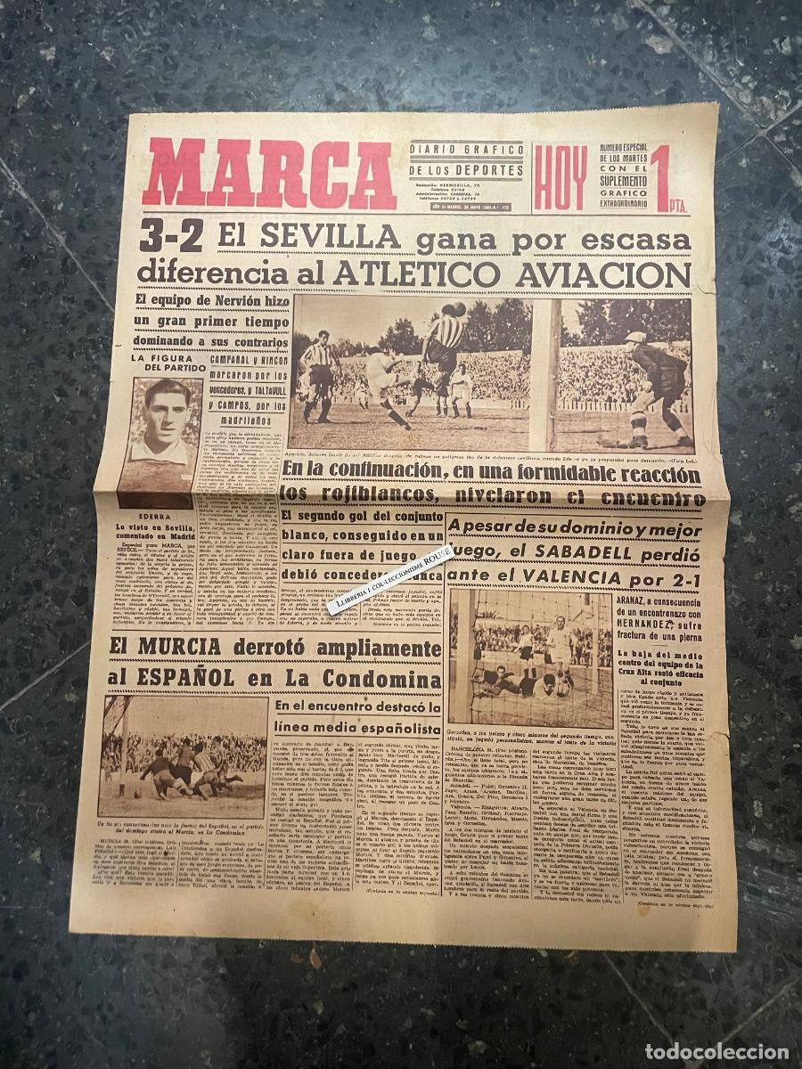 Coleccionismo deportivo: MARCA - DIARIO GRAFICO DE LOS DEPORTES N&ordm; ESPECIAL DE LOS MARTES A&Ntilde;O III -30 MAYO 1944 N&ordm; 470
