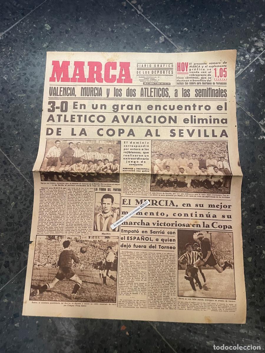 Coleccionismo deportivo: MARCA - DIARIO GRAFICO DE LOS DEPORTES N&ordm; ESPECIAL DE LOS MARTES A&Ntilde;O III - 6 JUNIO 1944 N&ordm; 476