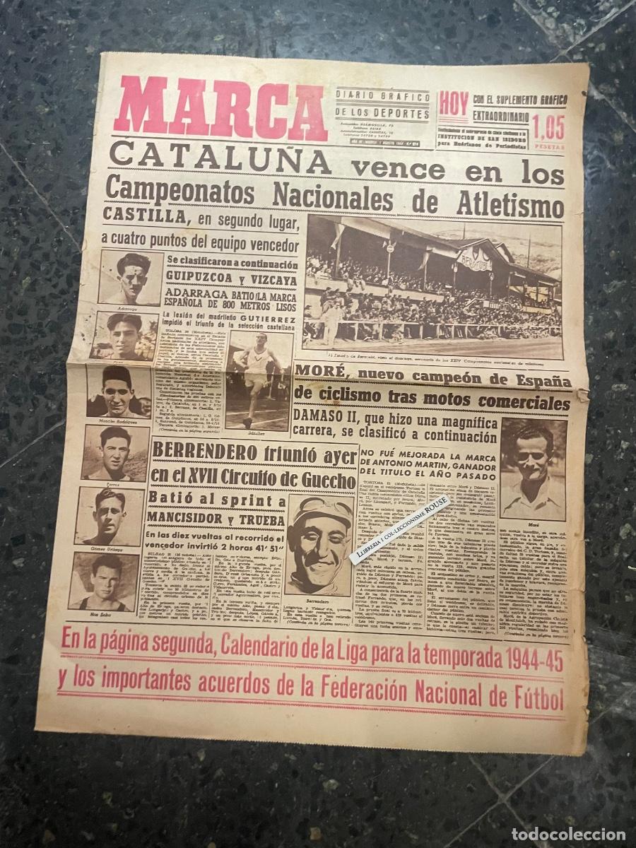 Coleccionismo deportivo: MARCA - DIARIO GRAFICO DE LOS DEPORTES N&ordm; ESPECIAL DE LOS MARTES A&Ntilde;O III - 1 AGOSTO 1944 - N&ordm; 524