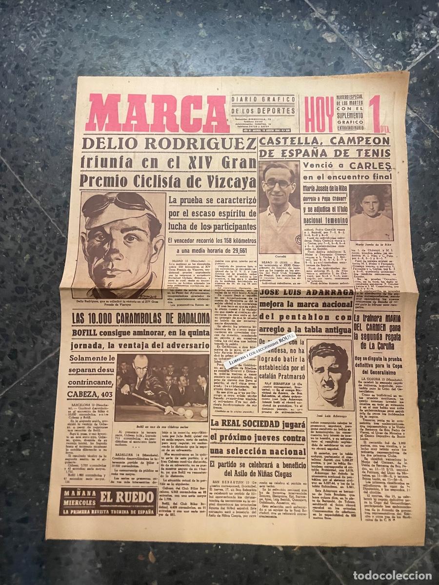 Coleccionismo deportivo: MARCA - DIARIO GRAFICO DE LOS DEPORTES N&ordm; ESPECIAL DE LOS MARTES A&Ntilde;O III - 15 AGOSTO 1944 - N&ordm; 536