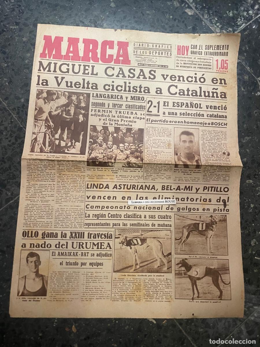 Coleccionismo deportivo: MARCA - DIARIO GRAFICO DE LOS DEPORTES N&ordm; ESPECIAL DE LOS MARTES A&Ntilde;O III - 5 SEPTIEMBRE1944 - N&ordm; 554