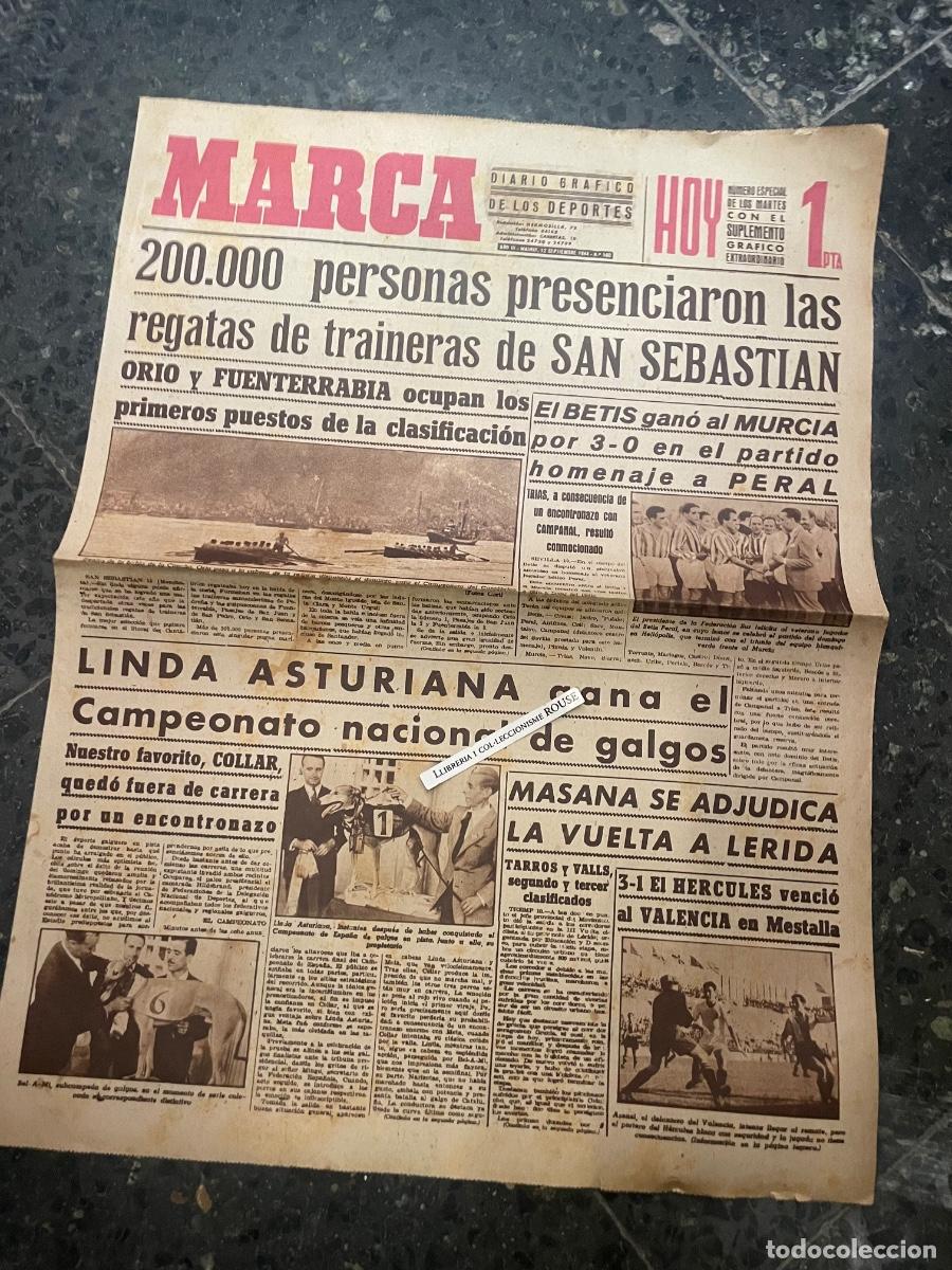 Coleccionismo deportivo: MARCA - DIARIO GRAFICO DE LOS DEPORTES N&ordm; ESPECIAL DE LOS MARTES A&Ntilde;O III - 12 SEPTIEMBRE1944 N&ordm; 560