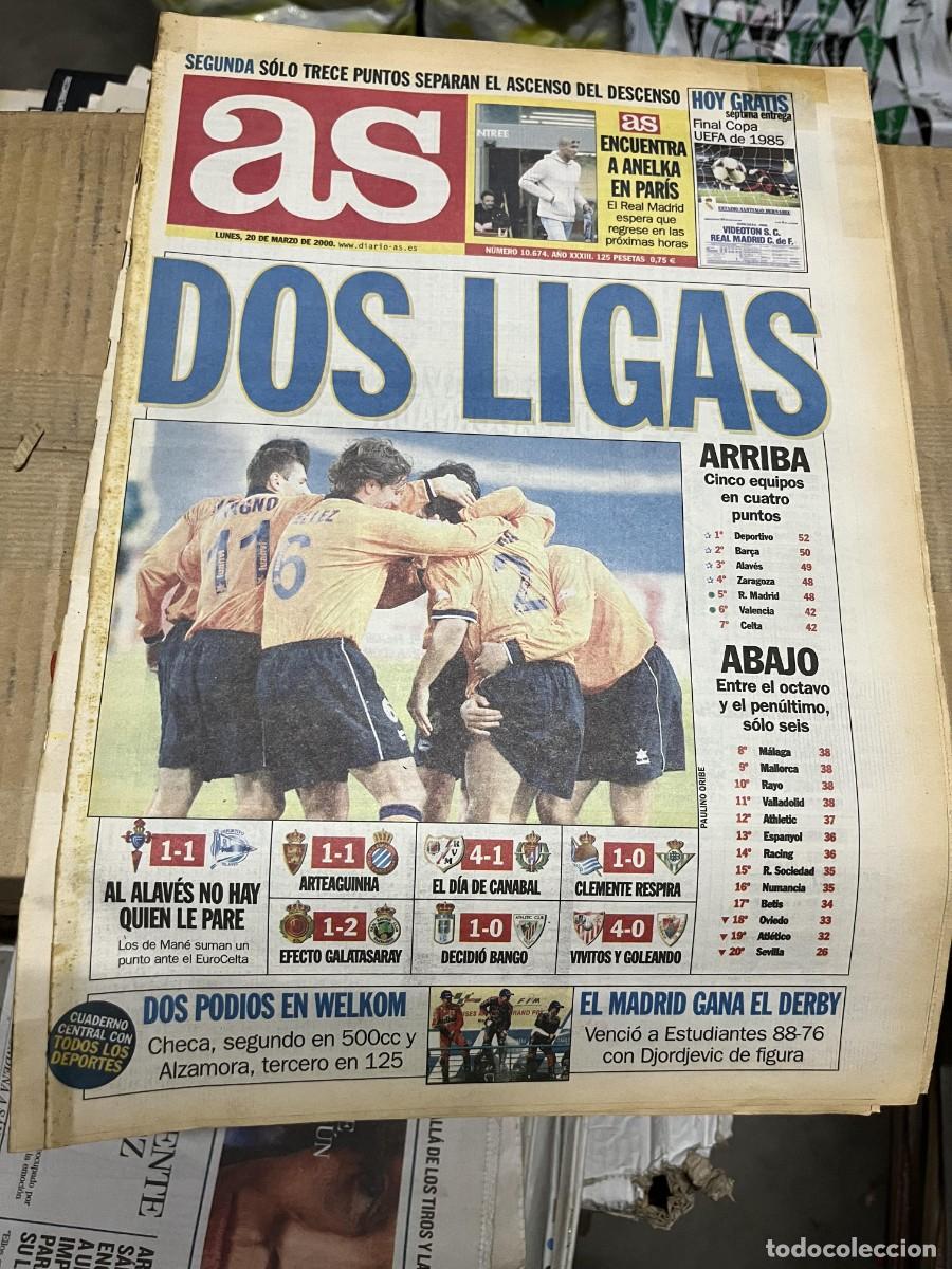 Coleccionismo deportivo: AS (20-3-2000) CELTA 1-1 ALAVES JORNADA LIGA ANELKA RAYO 4-1 VALLADOLID ZARAGOZA 1-1 ESPANYOL