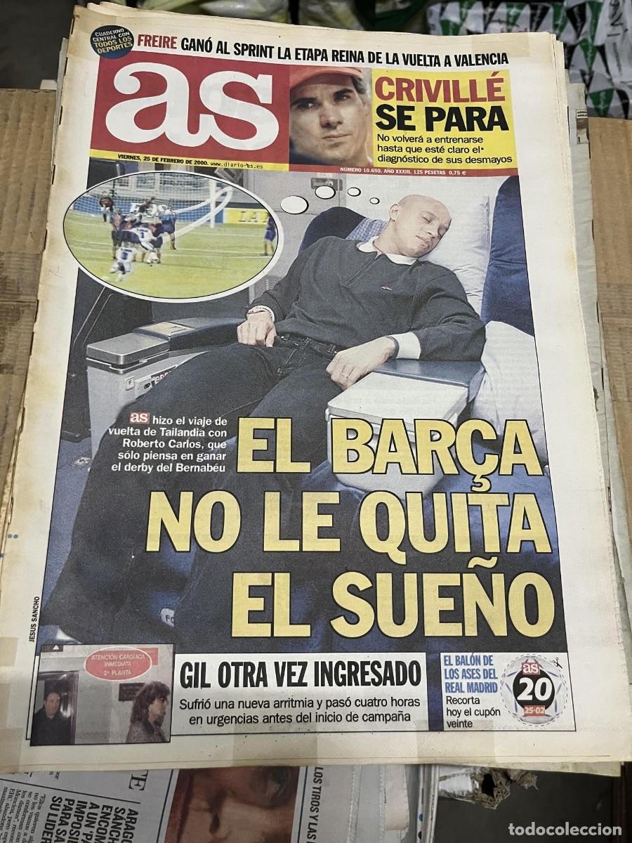 Coleccionismo deportivo: AS (25-2-2000) ROBERTO CARLOS CRIVILLE MOTOCICLISMO INGRESADO JESUS GIL ATLETICO