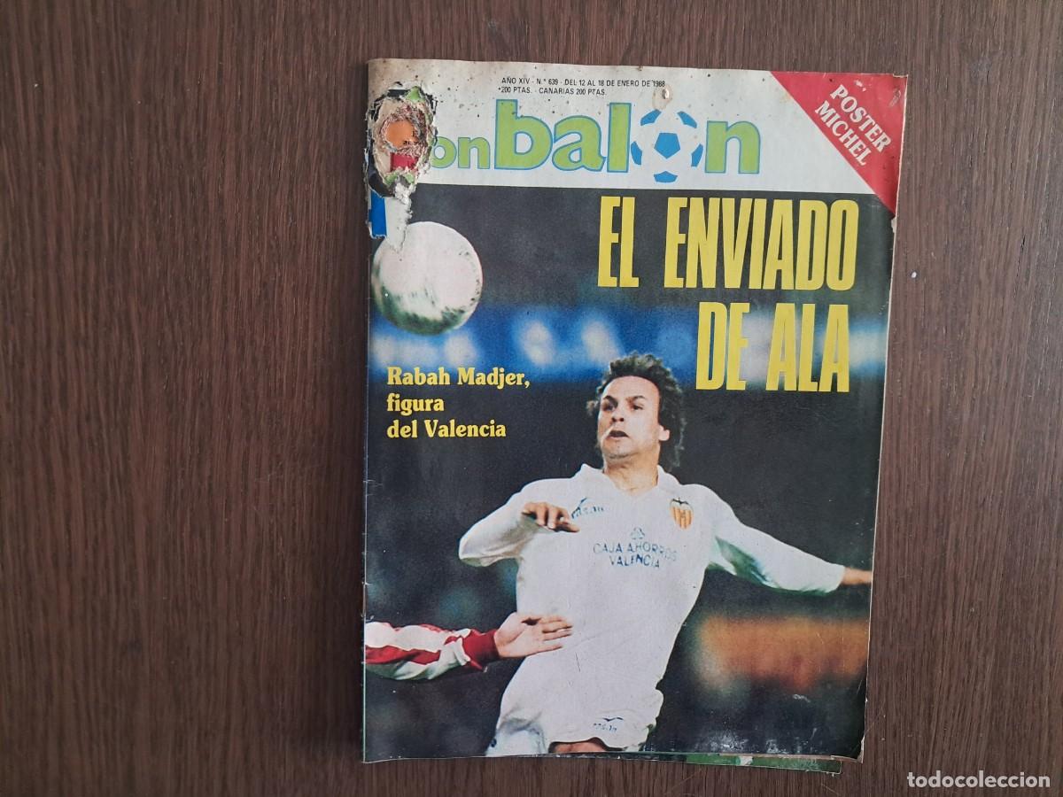 Coleccionismo deportivo: revista don bal&oacute;n n&ordm; 639, enero 1988. con p&oacute;ster de Michel, Real Madrid. con defectos.