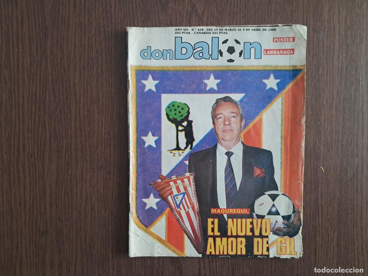 Coleccionismo deportivo: revista don bal&oacute;n n&ordm; 650, marzo-abril 1988. p&oacute;ster Larra&ntilde;aga.