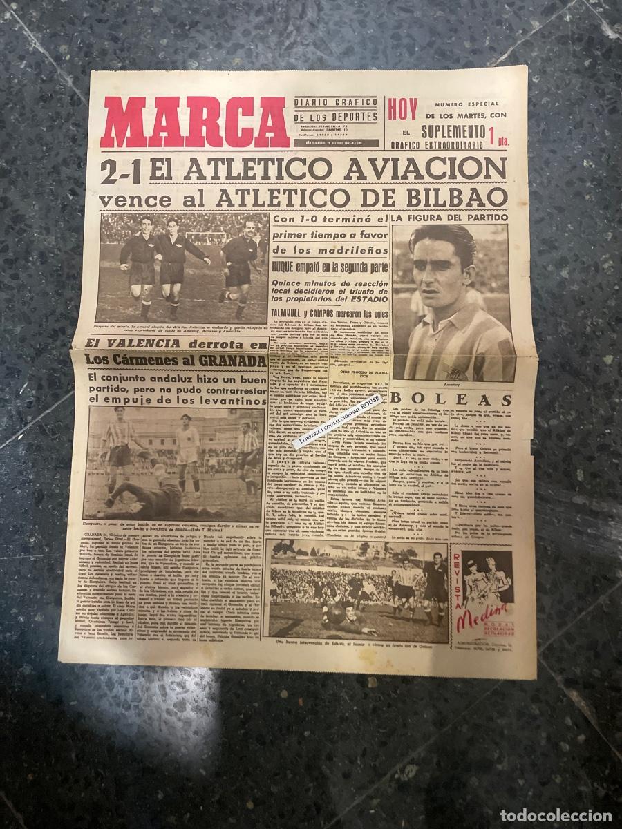 Coleccionismo deportivo: MARCA - DIARIO GRAFICO DE LOS DEPORTES N&ordm; ESPECIAL DE LOS MARTES A&Ntilde;O II - 26 OCTUBRE 1943 N&ordm; 286