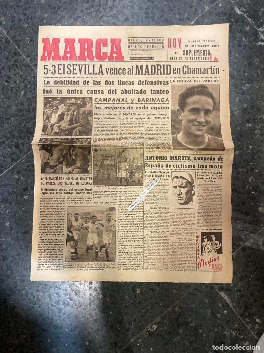 Coleccionismo deportivo: MARCA - DIARIO GRAFICO DE LOS DEPORTES N&ordm; ESPECIAL DE LOS MARTES A&Ntilde;O II - 5 OCTUBRE 1943 N&ordm; 268