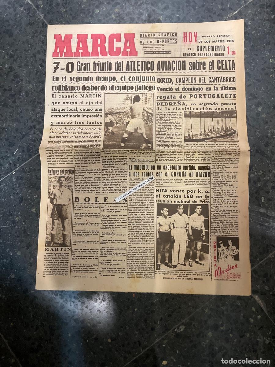 Coleccionismo deportivo: MARCA - DIARIO GRAFICO DE LOS DEPORTES N&ordm; ESPECIAL DE LOS MARTES A&Ntilde;O II - 28 SEPTIEMBRE 1943 N&ordm; 262