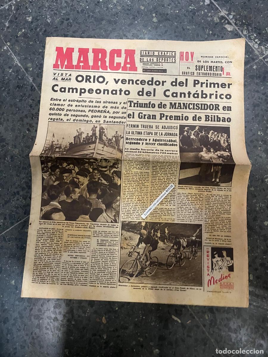 Coleccionismo deportivo: MARCA - DIARIO GRAFICO DE LOS DEPORTES N&ordm; ESPECIAL DE LOS MARTES A&Ntilde;O II - 31 AGOSTO 1943 N&ordm; 238