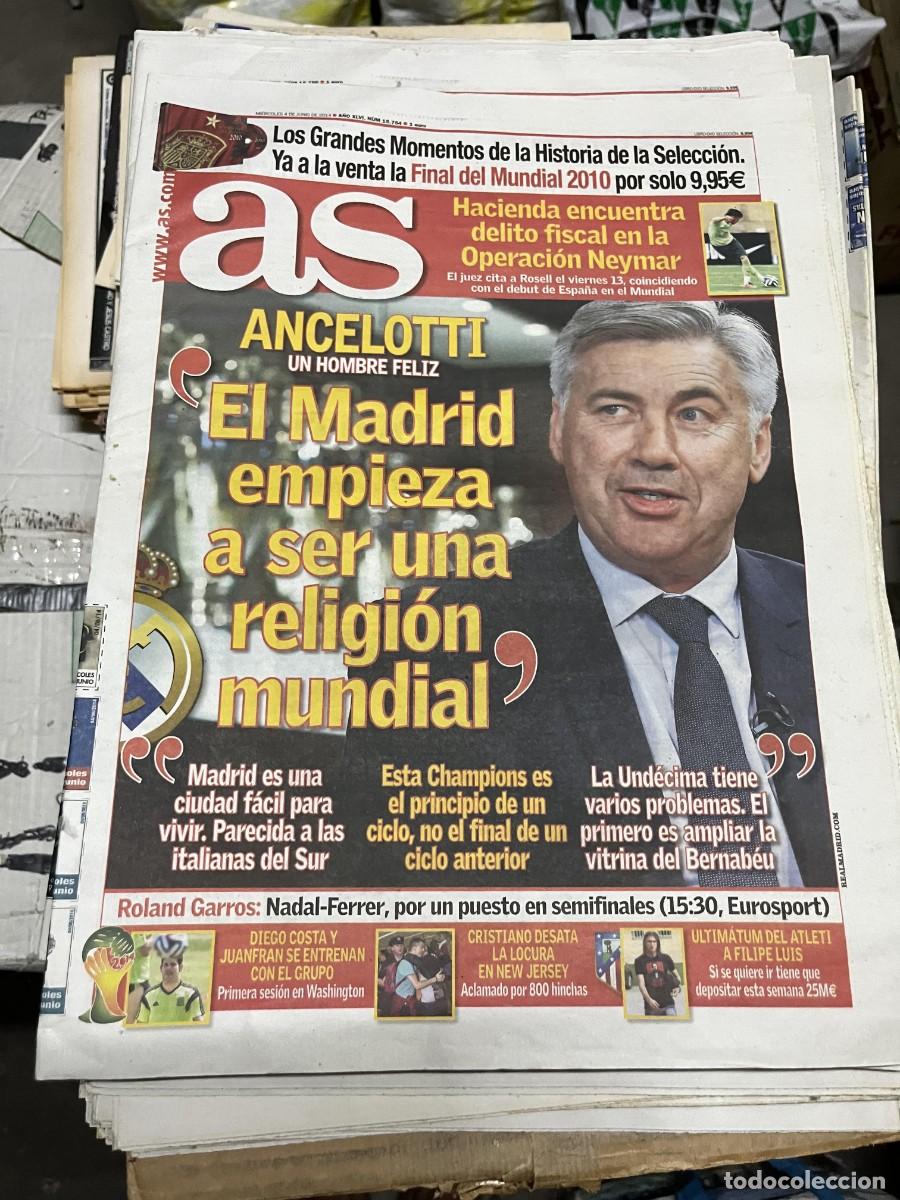 Sammelleidenschaft Sport: AS (4-6-2014) ANCELOTTI HACIENDA OPERACION NEYMAR ROLAND GARROS NADAL FERRER