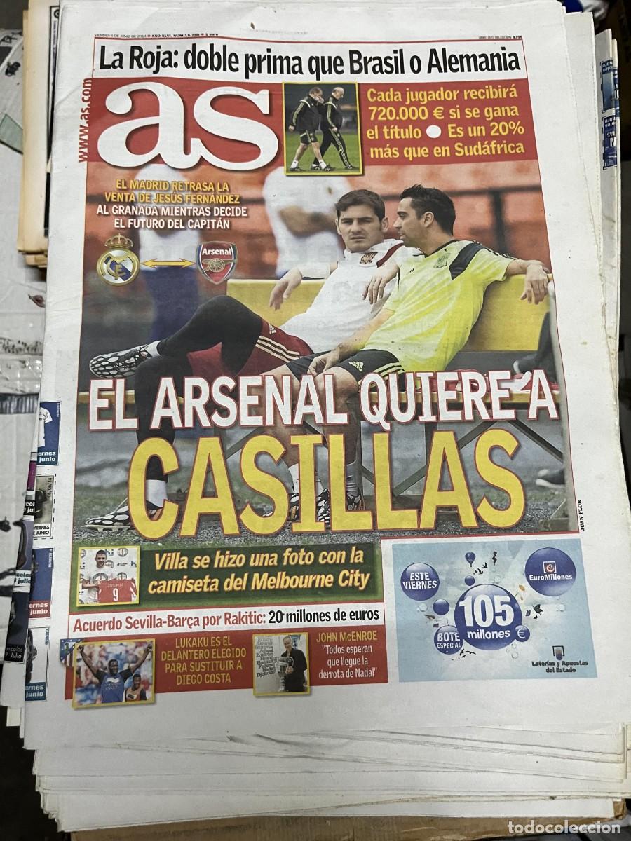 Sammelleidenschaft Sport: AS (6-6-2014) CHAMPIONS REAL MADRID ARSENAL IKER CASILLAS XAVI HERNANDEZ VILLA MELBOURNE CITY