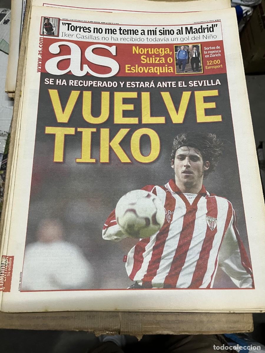Coleccionismo deportivo: AS (14-10-2005) 100 A&Ntilde;OS SEVILLA TIKO ATHLETIC BILBAO NORUEGA SUIZA ESPA&Ntilde;A SELECCION ESPA&Ntilde;OLA SORTEO