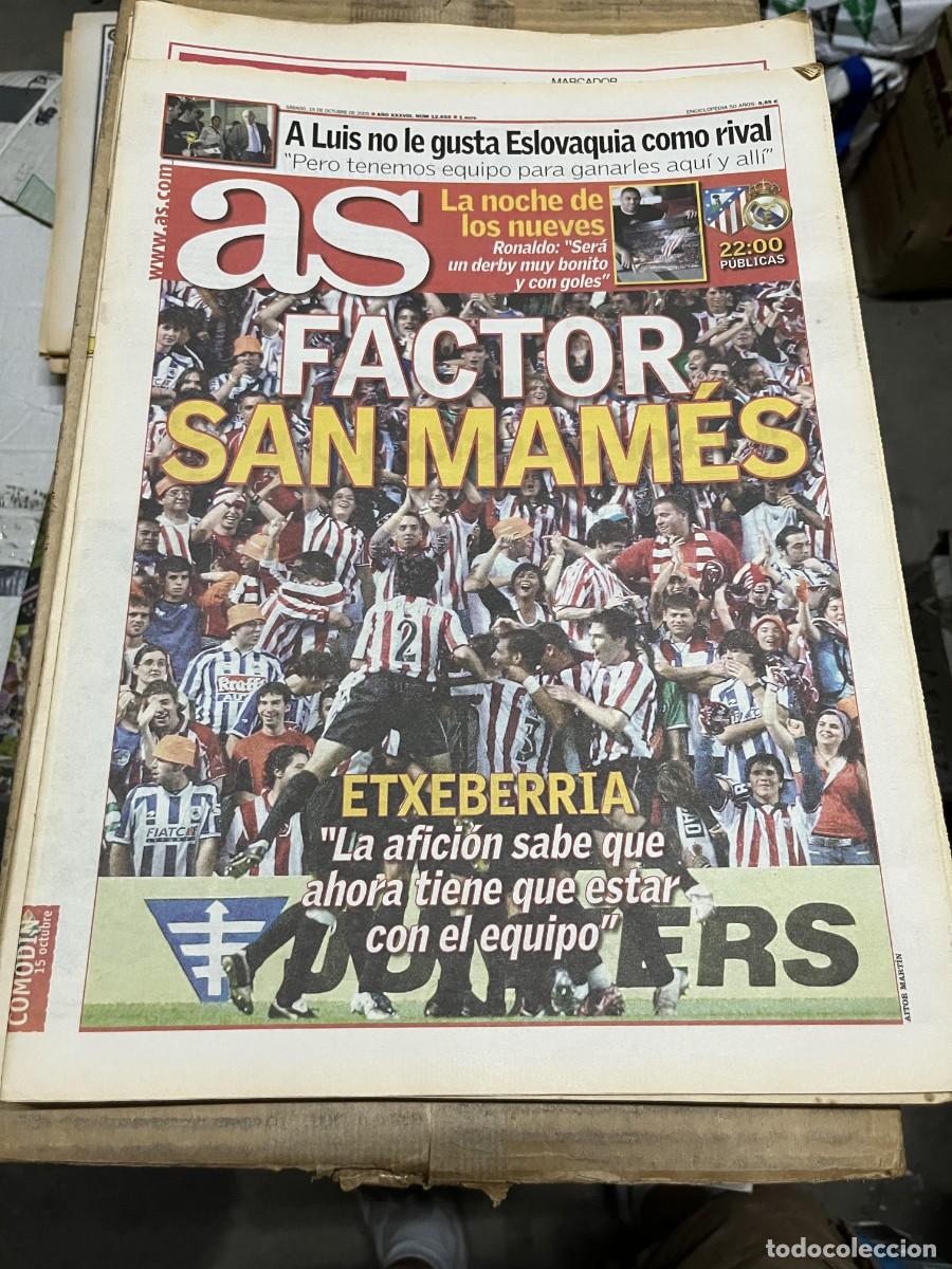Coleccionismo deportivo: AS (15-10-2005) ESPA&Ntilde;A ESLOVAQUIA ATLETICO REAL MADRID RONALDO NAZARIO ETXEBERRIA