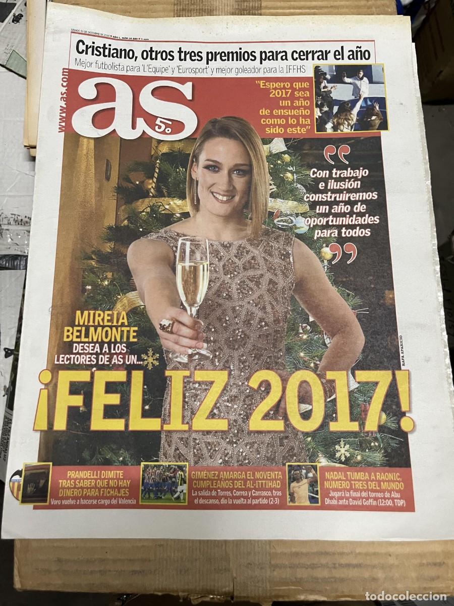 Coleccionismo deportivo: AS (31-12-2016) MIREIA BELMONTE FELIZ 2017 CRISTIANO RONALDO PRANDELLI AL-ITTIHAD 2-3 ATLETICO MADRI