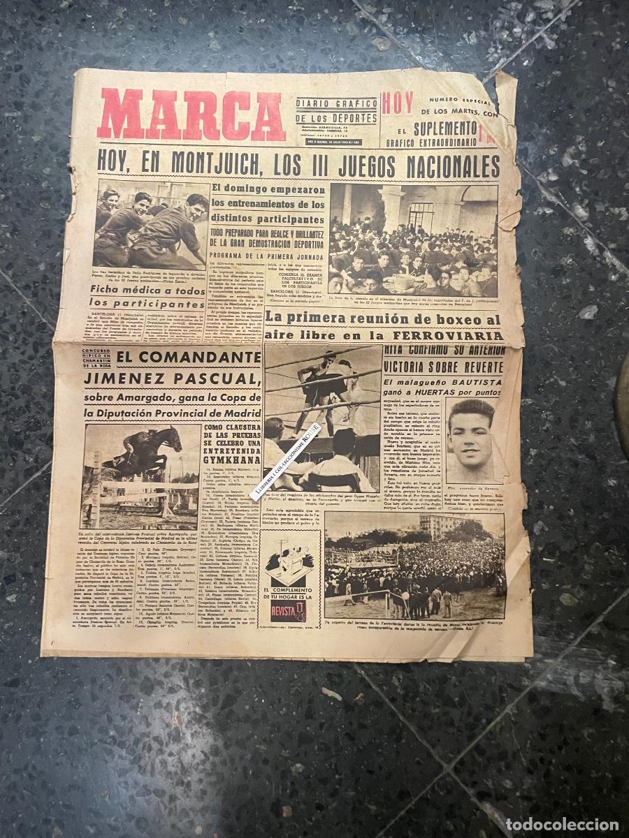 Coleccionismo deportivo: MARCA - DIARIO GRAFICO DE LOS DEPORTES N&ordm; ESPECIAL DE LOS MARTES - A&Ntilde;O II MADRID 13 JULIO 1943