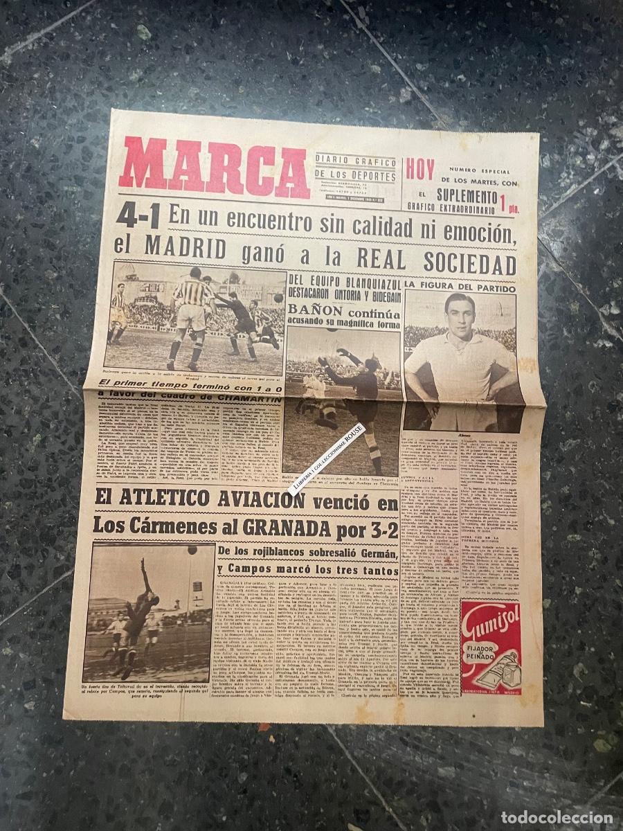Coleccionismo deportivo: MARCA - DIARIO GRAFICO DE LOS DEPORTES N&ordm; ESPECIAL DE LOS MARTES A&Ntilde;O II - 7 DICIEMBRE 1943 N&ordm; 322