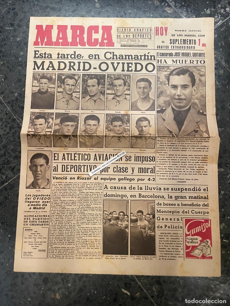 Coleccionismo deportivo: MARCA - DIARIO GRAFICO DE LOS DEPORTES N&ordm; ESPECIAL DE LOS MARTES A&Ntilde;O II - 23 NOVIEMBRE1943 N&ordm; 310