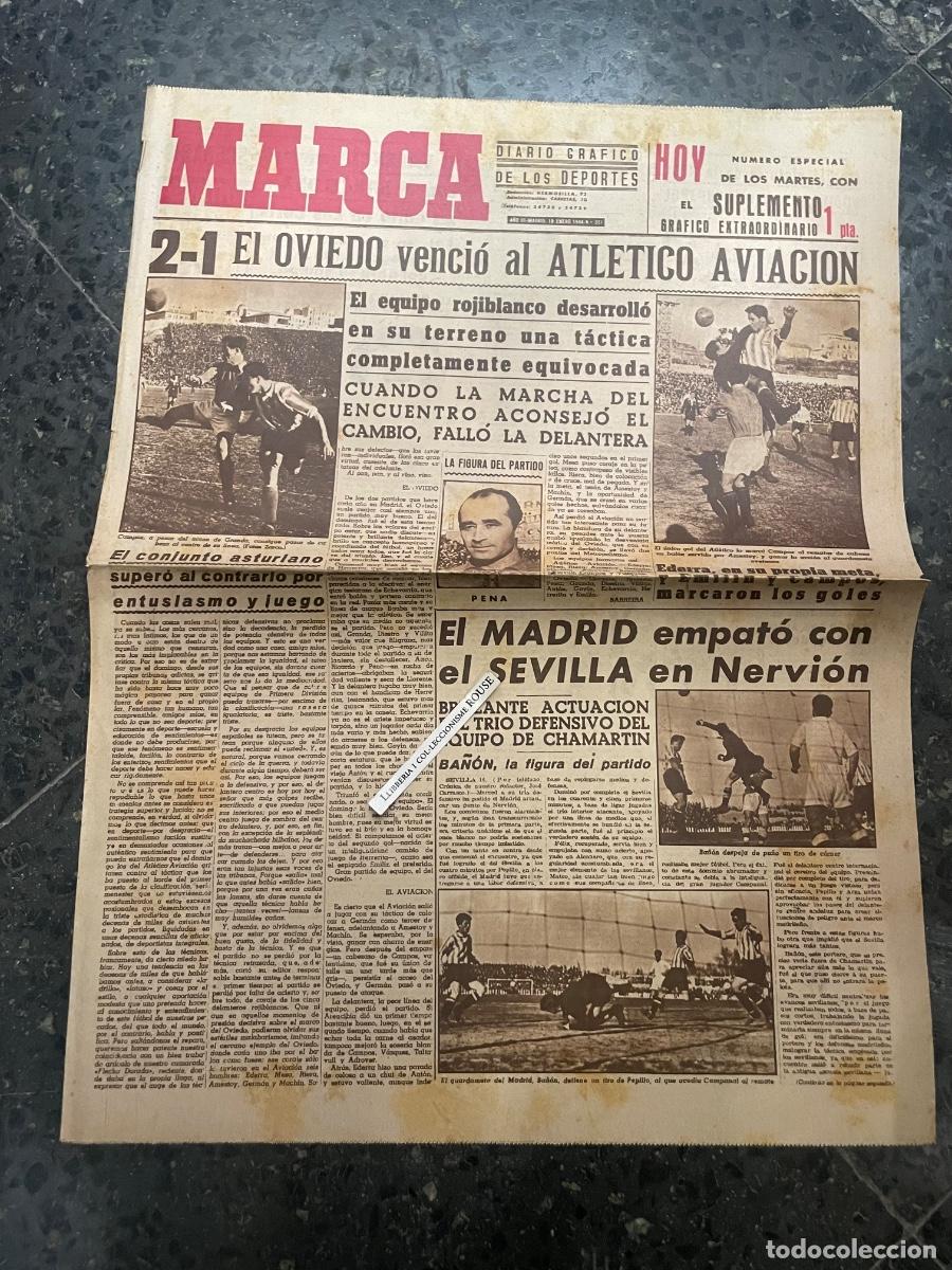 Coleccionismo deportivo: MARCA - DIARIO GRAFICO DE LOS DEPORTES N&ordm; ESPECIAL DE LOS MARTES A&Ntilde;O III - 18 ENERO 1944 N&ordm; 357