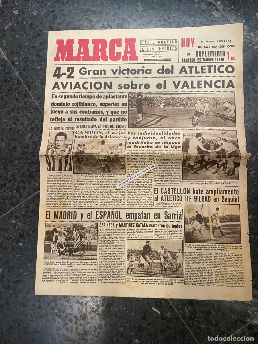 Coleccionismo deportivo: MARCA - DIARIO GRAFICO DE LOS DEPORTES N&ordm; ESPECIAL DE LOS MARTES A&Ntilde;O III - 15 FEBRERO 1944 N&ordm; 381