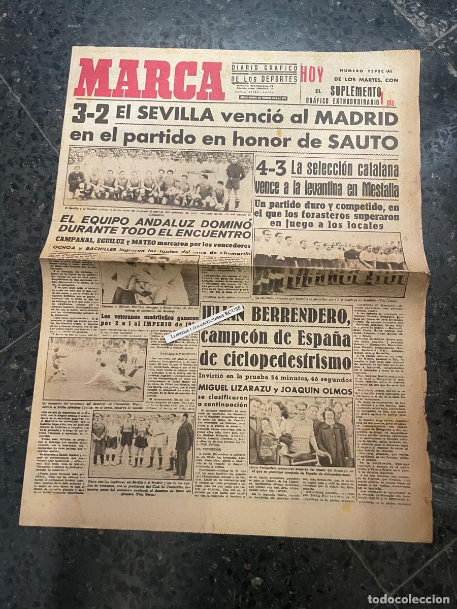 Coleccionismo deportivo: MARCA - DIARIO GRAFICO DE LOS DEPORTES N&ordm; ESPECIAL DE LOS MARTES A&Ntilde;O III - 29 FEBRERO 1944 N&ordm; 393