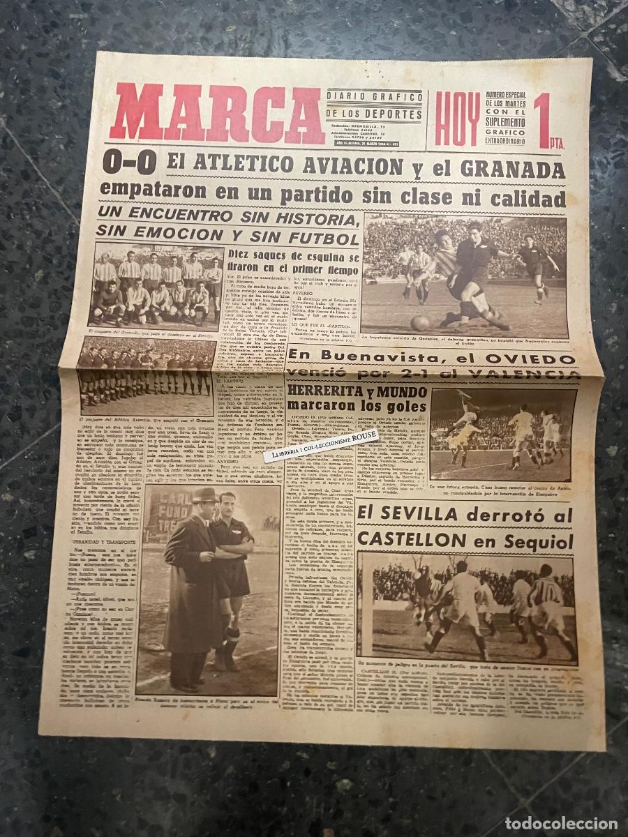 Coleccionismo deportivo: MARCA - DIARIO GRAFICO DE LOS DEPORTES N&ordm; ESPECIAL DE LOS MARTES A&Ntilde;O III - 21 MARZO 1944 N&ordm; 411