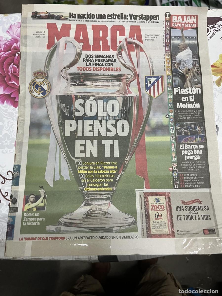 Coleccionismo deportivo: MARCA (16-5-2016) VERSTAPPEN FINAL CHAMPIONS REAL MADRID ATLETICO CELEBRACION CAMPEON LIGA BARCELONA