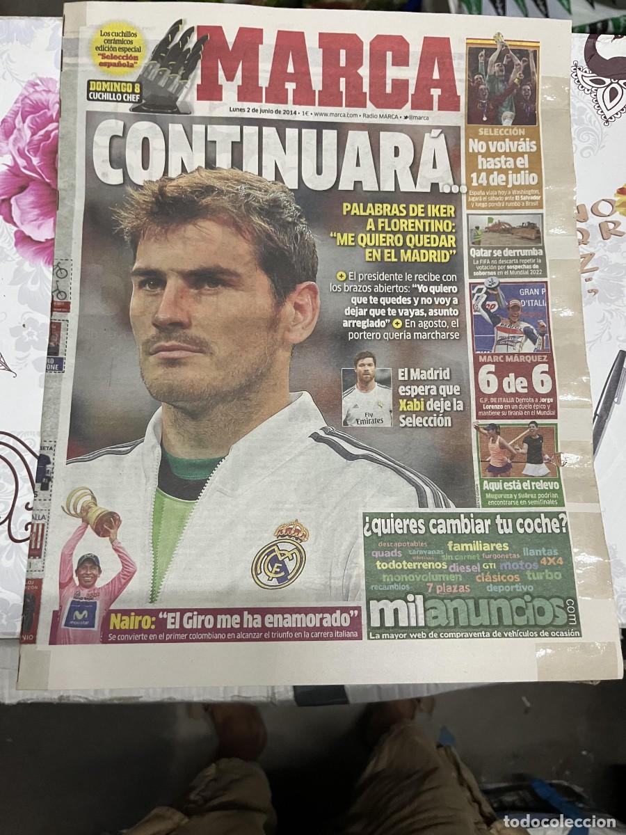 Sports collectibles: MARCA (2-6-2014) IKER CASILLAS XABI ALONSO REAL MADRID MARC MARQUEZ MUGURUZA SUAREZ TENIS