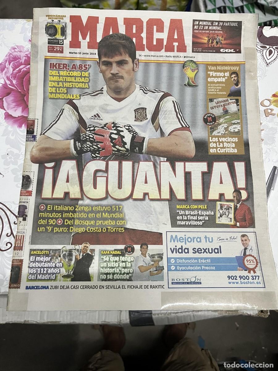 Sports collectibles: MARCA (10-6-2014) IKER CASILLAS ESPA&Ntilde;A VAN NISTELROOY PELE ANCELOTTI RAFAEL NADAL TENIS
