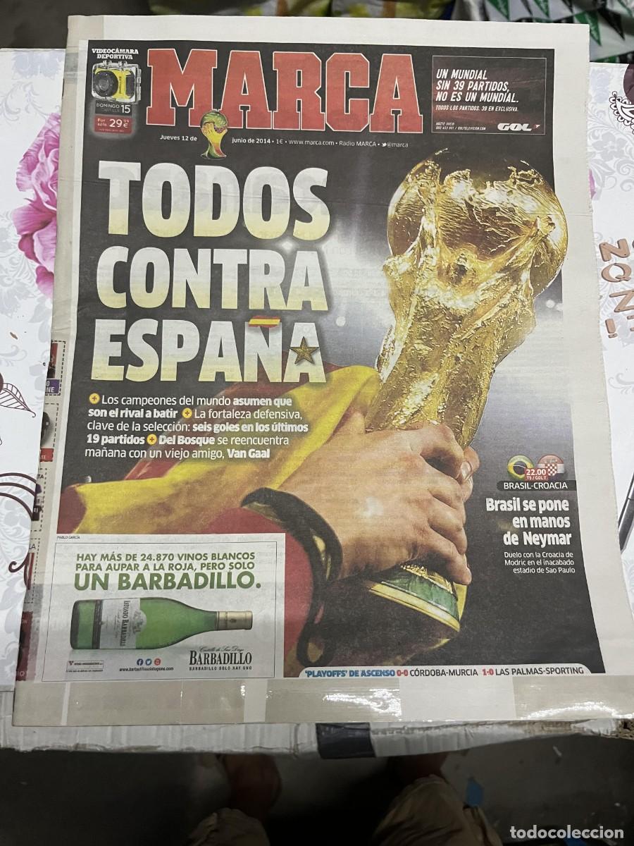 Coleccionismo deportivo: MARCA (12-6-2014) MUNDIAL HOY BRASIL CROACIA SELECCION ESPA&Ntilde;OLA ESPA&Ntilde;A TROFEO