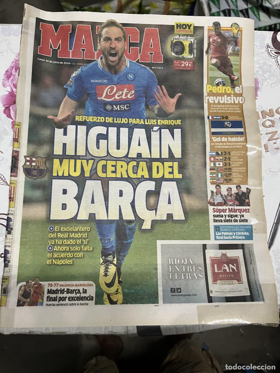 Coleccionismo deportivo: MARCA (16-6-2014) MUNDIAL BRASIL ARGENTINA 2-1 BOSNIA POSIBLE FICHAJE HIGUAIN BARCELONA