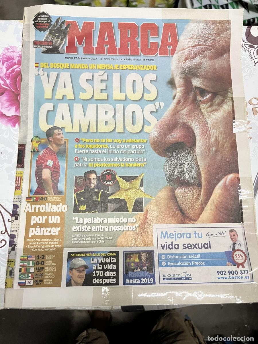 Coleccionismo deportivo: MARCA (17-6-2014) MUNDIAL BRASIL VICENTE DEL BOSQUE SELECCION ESPA&Ntilde;OLA ESPA&Ntilde;A ALEMANIA 4-0 PORTUGAL