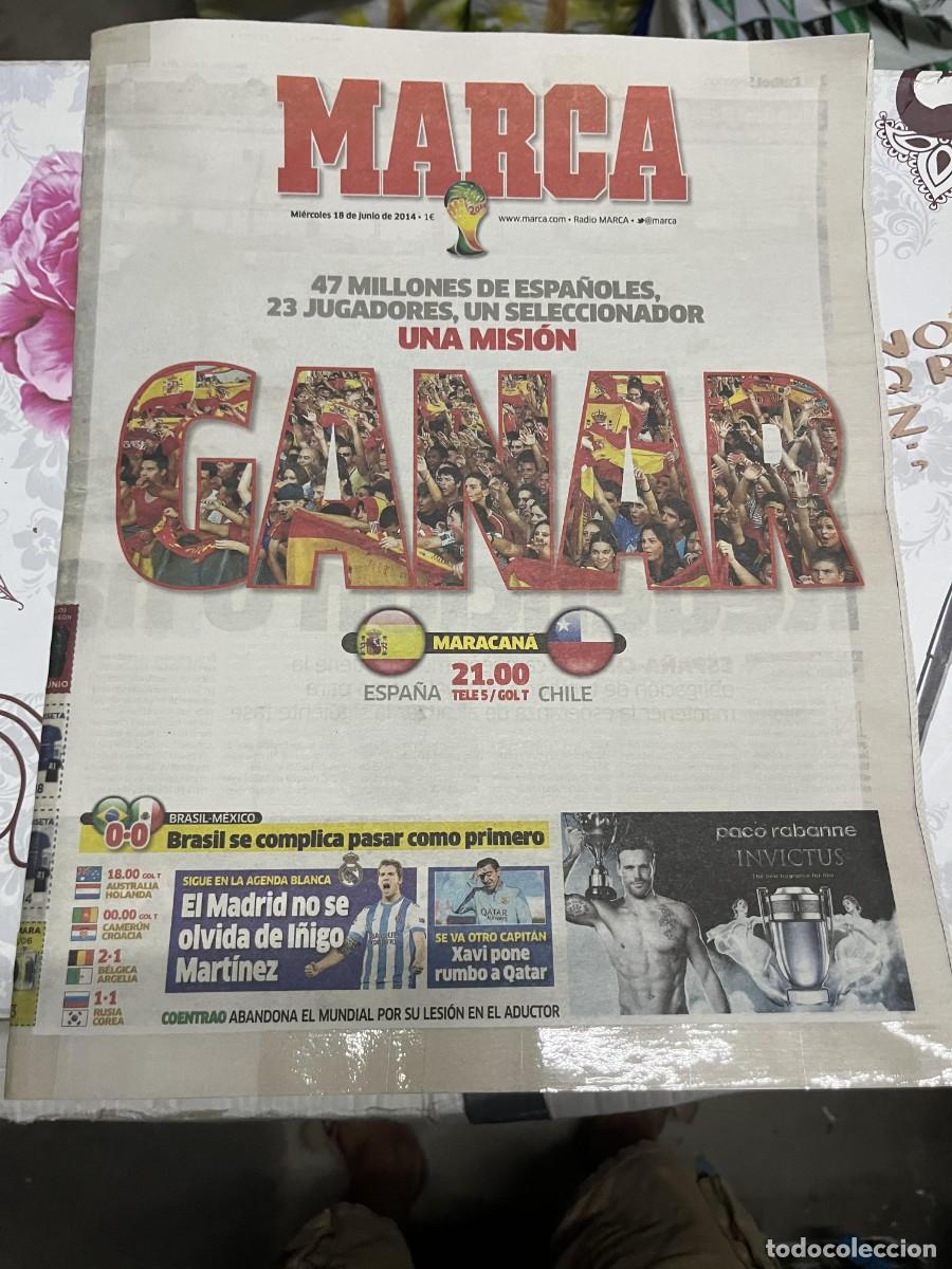 Coleccionismo deportivo: MARCA (18-6-2014) MUNDIAL BRASIL 0-0 MEXICO HOY SELECCION ESPA&Ntilde;OLA ESPA&Ntilde;A CHILE