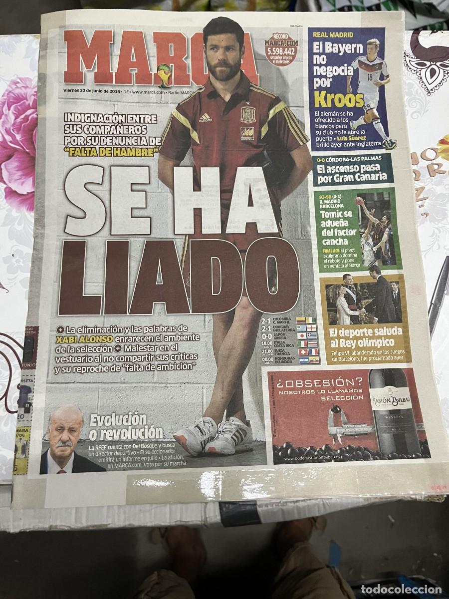 Coleccionismo deportivo: MARCA (20-6-2014) MUNDIAL BRASIL XABI ALONSO KROOS DEL BOSQUE ESPA&Ntilde;A