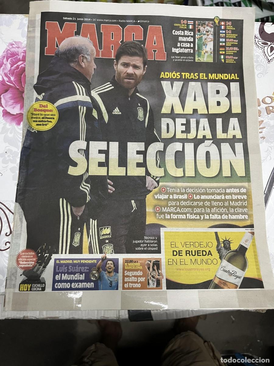 Coleccionismo deportivo: MARCA (21-6-2014) MUNDIAL BRASIL XABI ALONSO VICENTE DEL BOSQUE ESPA&Ntilde;A
