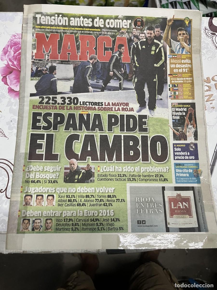 Coleccionismo deportivo: MARCA (22-6-2014) MUNDIAL BRASIL VICENTE DEL BOSQUE SELECCION ESPA&Ntilde;OLA ESPA&Ntilde;A