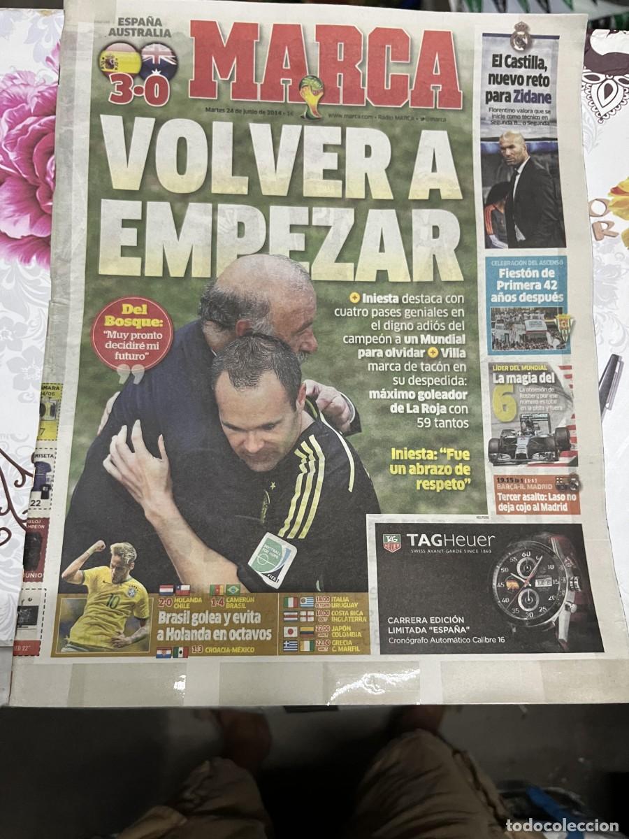 Coleccionismo deportivo: MARCA (24-6-2014) MUNDIAL CAMERUN 1-4 BRASIL NEYMAR SELECCION ESPA&Ntilde;OLA ESPA&Ntilde;A 3-0 AUSTRALIA