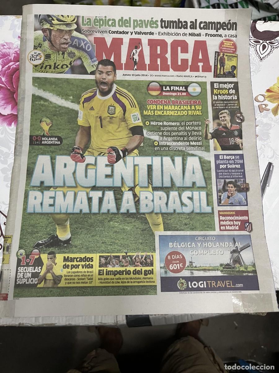 Coleccionismo deportivo: MARCA (10-7-2014) MUNDIAL BRASIL HOLANDA 0-0 ARGENTINA KROOS LUIS SUAREZ MANDZUKIC