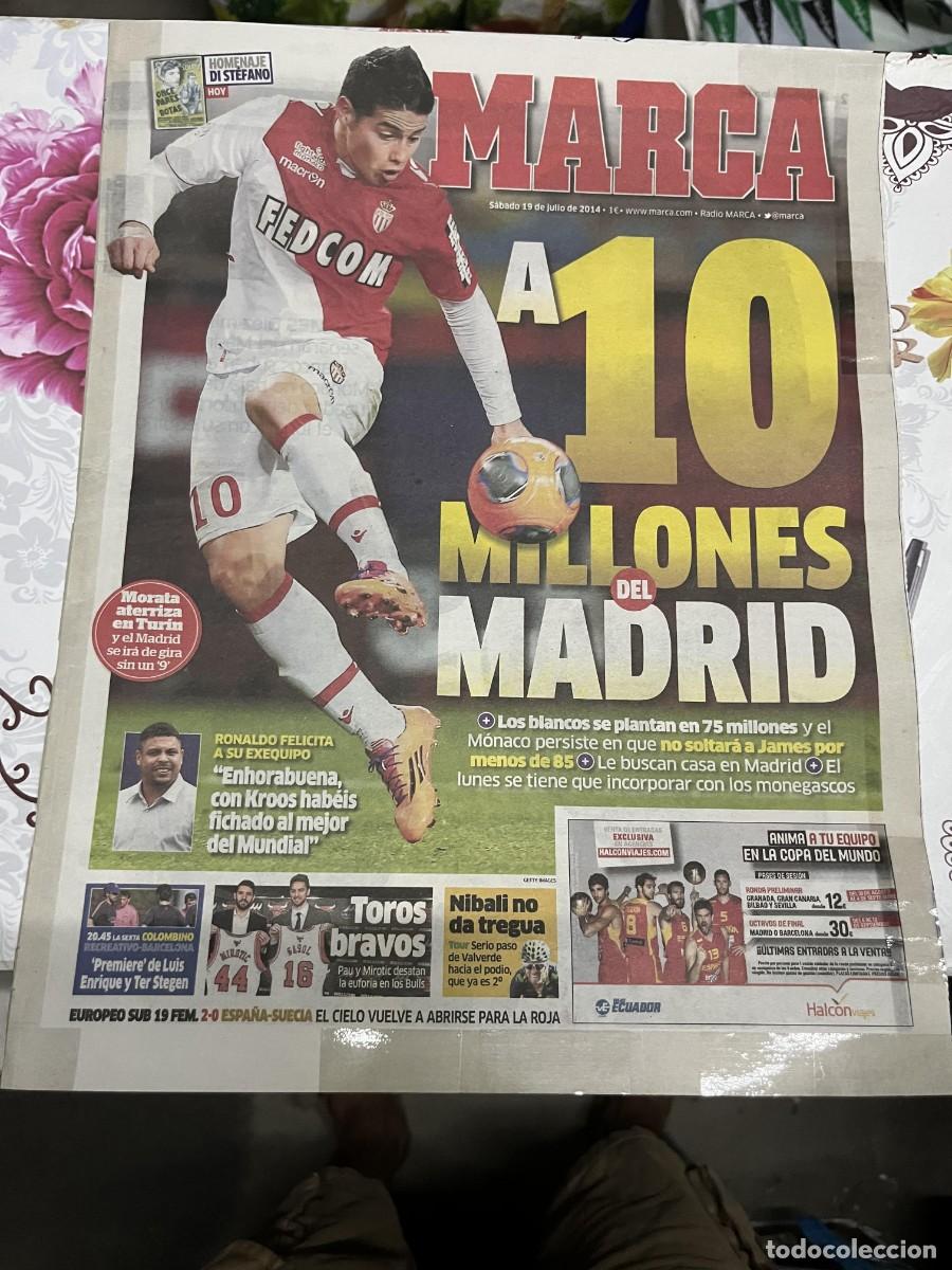 Coleccionismo deportivo: MARCA (19-7-2014) JAMES RODRIGUEZ MONACO REAL MADRID RONALDO NAZARIO MORATA