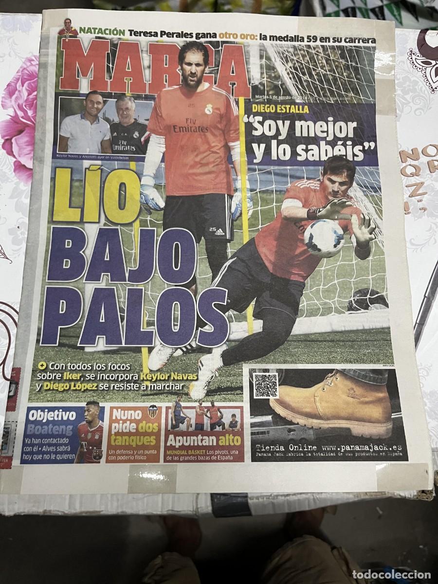 Coleccionismo deportivo: MARCA (5-8-2014) REAL MADRID KEYLOR NAVAS ANCELOTTI IKER CASILLAS DIEGO LOPEZ BOATENG NUNO