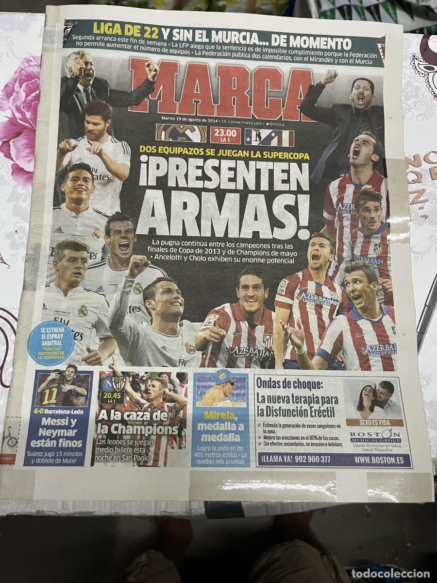 Coleccionismo deportivo: MARCA (19-8-2014) HOY FINAL SUPERCOPA DE ESPA&Ntilde;A REAL MADRID ATLETICO MADRID
