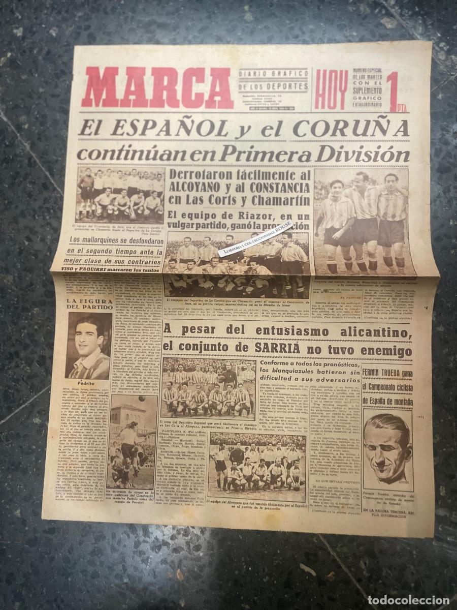 Collectionnisme sportif: MARCA - DIARIO GRAFICO DE LOS DEPORTES N&ordm; ESPECIAL DE LOS MARTES A&Ntilde;O III - 18 ABRIL 1944 N&ordm; 434