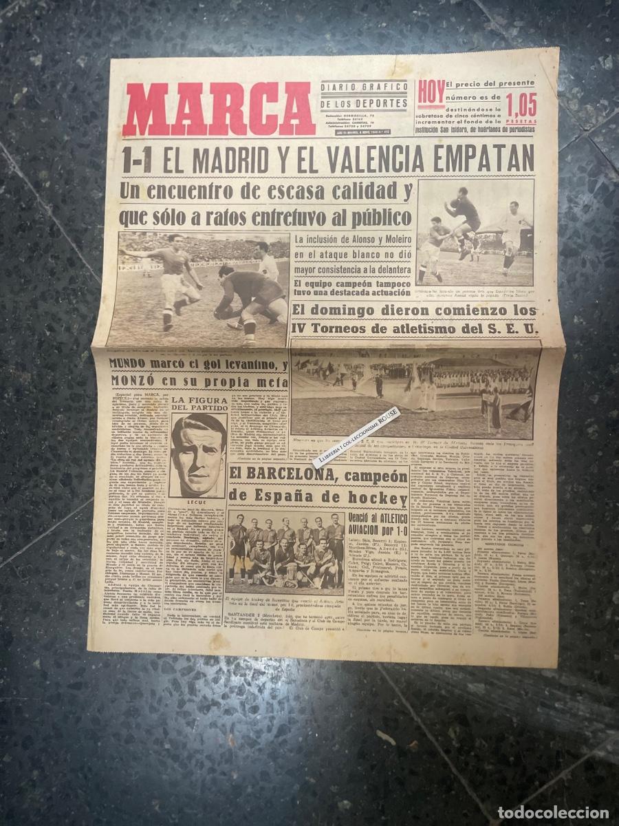 Collectionnisme sportif: MARCA - DIARIO GRAFICO DE LOS DEPORTES N&ordm; ESPECIAL DE LOS MARTES A&Ntilde;O III - 4 ABRIL 1944 N&ordm; 423