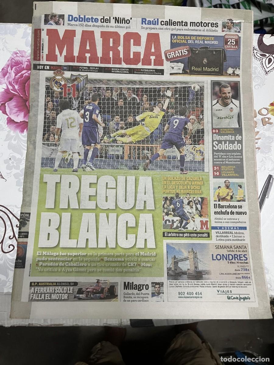 Collectionnisme sportif: MARCA (19-3-2012) DOBLETE FERNANDO TORRES SOLDADO ATHLETIC 0-3 VALENCIA REAL MADRID 1-1 MALAGA