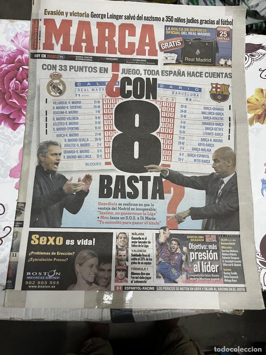 Collectionnisme sportif: MARCA (20-3-2012) JORNADA LIGA HOY BARCELONA GRANADA MOURINHO PEP GUARDIOLA REAL MADRID