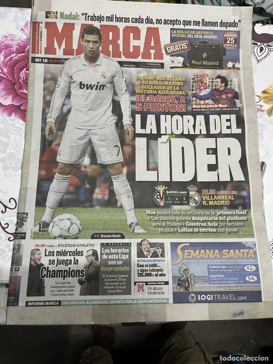 Collectionnisme sportif: MARCA (21-3-2012) JORNADA LIGA HOY VILLARREAL REAL MADRID BARCELONA 5-3 GRANADA CRISTIANO RONALDO