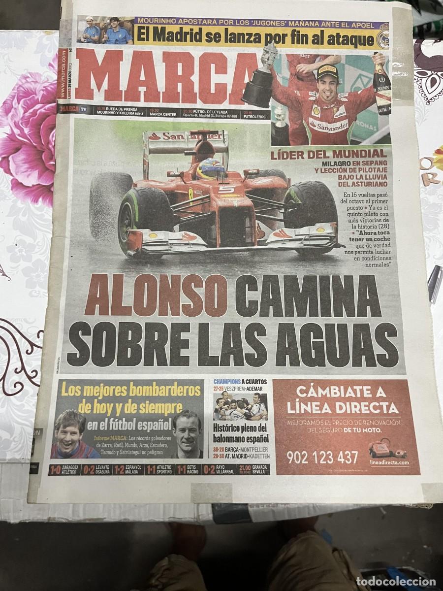 Coleccionismo deportivo: MARCA (26-3-2012) FORMULA 1 FERNANDO ALONSO LIDER MUNDIAL MESSI ZARRA ARZA ESCUDERO
