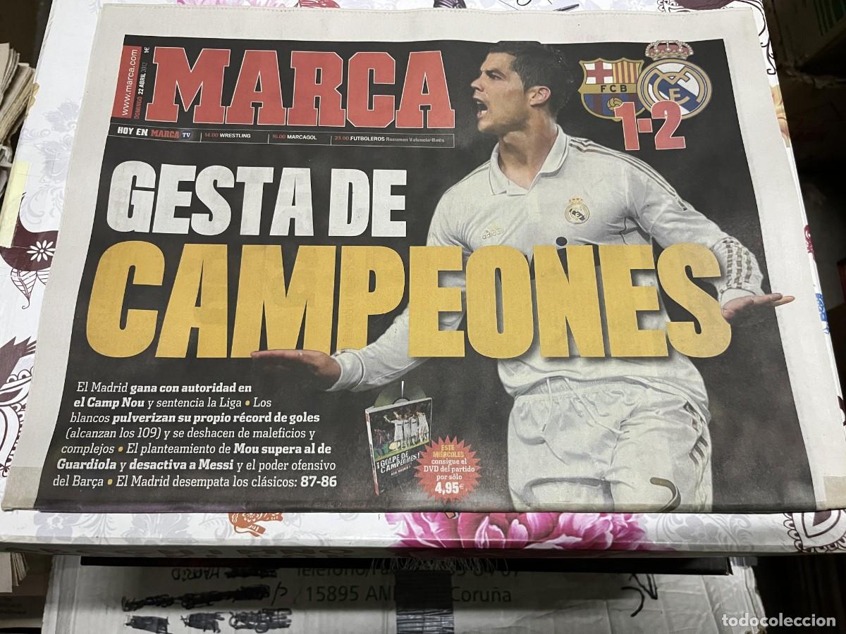 Coleccionismo deportivo: MARCA (22-4-2012) EL CLASICO BARCELONA 1-2 REAL MADRID LIONEL MESSI CRISTIANO RONALDO